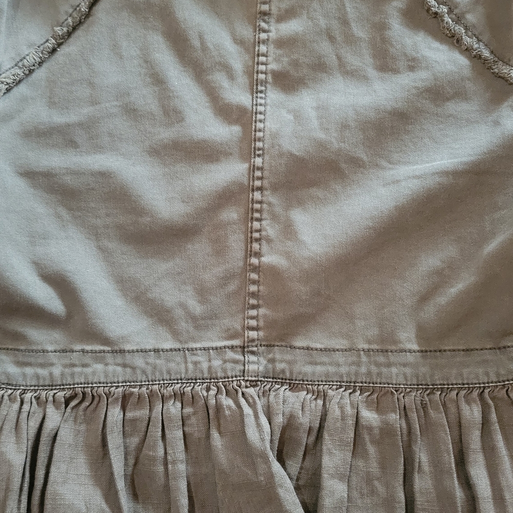 Free People Olive Green Utility Jacket with Peplum Hem - Picture 12 of 13